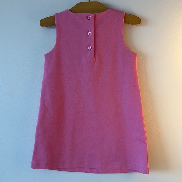 Janie and Jack Pink Dress with White Embroidery - Picture 2 of 2